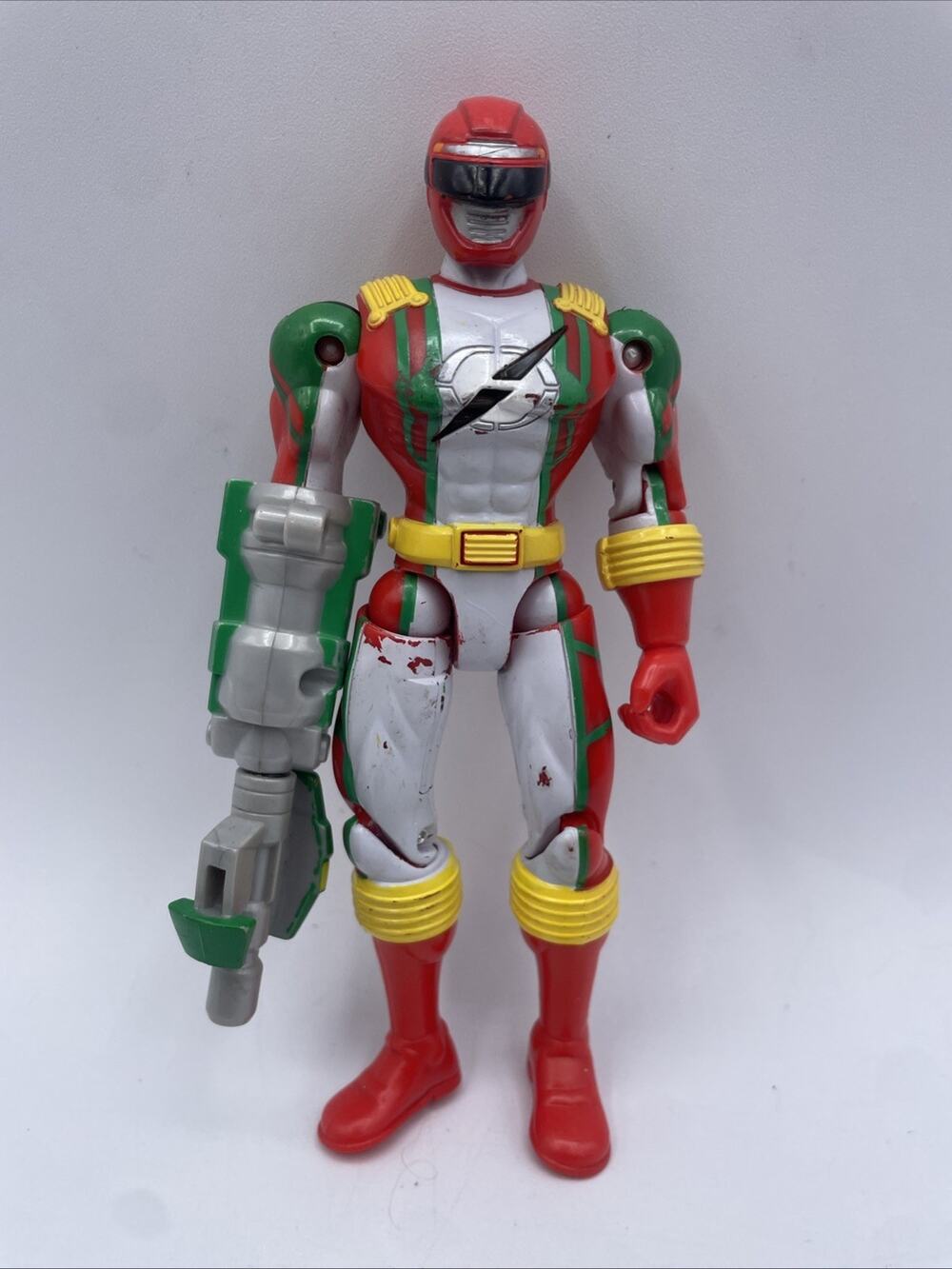 Power Rangers Red 5in Bandai Vintage Toy Weapon Action Figure